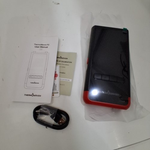 THERMOMAVEN P2 WIRELESS SMART FOOD THERMOMETER WITH 2 PROBES AND BLUETOOTH APP - BLACK/RED (MODEL: WT02) image 5