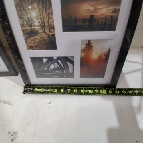 2PK PHOTO PUZZLE STYLE DISPLAY COLLAGE PICTURE FRAMES SET - 14" X 24" - BLACK image 3