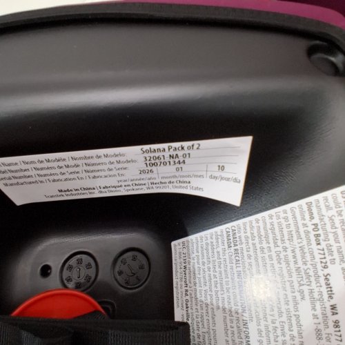 2PK DIONO SOLANA NO LATCH BACKLESS BOOSTER SEAT - 40-120LB CAPACITY - PINK (MODEL: 32061-NA-01) image 2