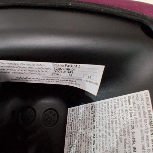 2PK DIONO SOLANA NO LATCH BACKLESS BOOSTER SEAT - 40-120LB CAPACITY - PINK (MODEL: 32061-NA-01) image 3
