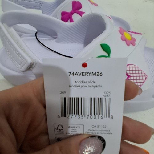 TODDLER SLIDE SANDALS - 11-12 - WHITE (STYLE: 74AVERYM26) image 2