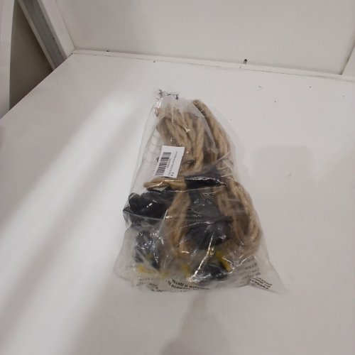 2PK HANGING ROPE LIGHT FIXTURE - 15FT/BULBS NOT INCLUDED - BROWN image 3