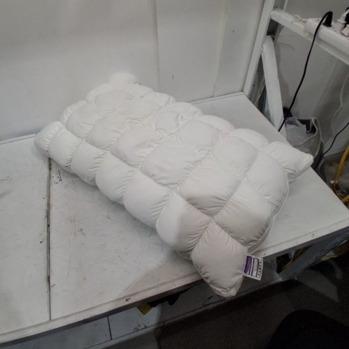 MELLOW COOLING CLOUD DESIGN PUFF PILLOW - KING 20" X 36" - WHITE image 3