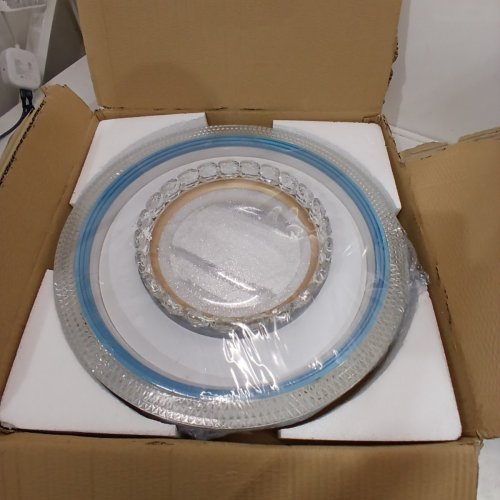 NFOD ROUND FLUSH MOUNT DECORATIVE CEILING LIGHT FIXTURE - 20" - CRYSTAL image 2