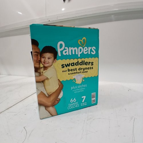 66PK PAMPERS SWADDLERS OUR BEST DRYNESS & COMFORT EVER BABY DIAPERS - SIZE 7 image 2