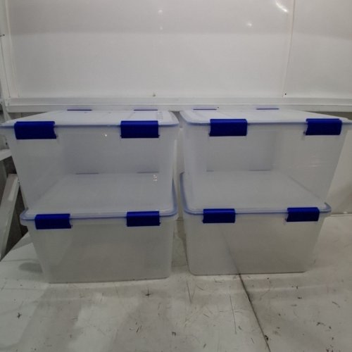 4PK - IRIS USA ZIPLOC WEATHERSHIELD STORAGE BOX - 44QT - CLEAR - (MODEL: WSB-SD) image 2