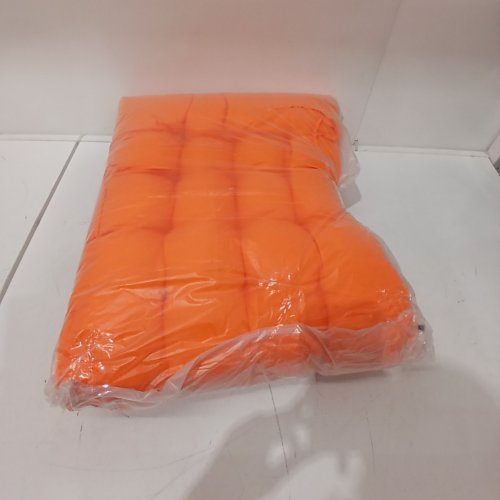 GARDEN BENCH CUSHION WITH FIXING TIES - 17" X 44" - ORANGE image 3