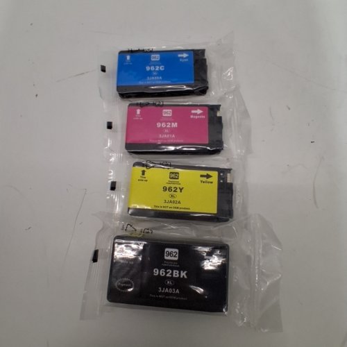 4PK TONER4U 962XL REPLACEMENT INK CARTRIDGES FOR SELECT OFFICEJET PRO PRINTERS - BLACK, CYAN, MAGENTA, AND YELLOW image 2