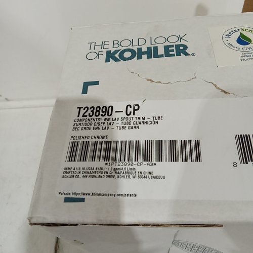 THE BOLD LOOK OF KOHLER WALL-MOUNT BATHROOM SINK FAUCET SPOUT - 1.2 GPM - POLISHED CHROME (MODEL: T23890-CP) image 2