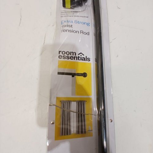 ROOM ESSENTIALS EXTRA STRONG TWIST TENSION CURTAIN ROD - 28" TO 48" - BLACK image 3