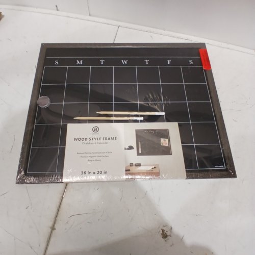 UBRANDS WOOD FRAME CHALKBOARD CALANDER - 16" X 20" - BROWN/BLACK - (MODEL:3275U00-04) image 2