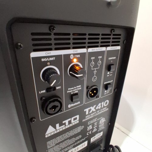 ALTO 350W POWERED PA SPEAKER WITH TWS BLUETOOTH - 2 CHANNEL MIXER - 10" MONITOR FOR MUSIC EVENT, BAND, DJ, REHEARSAL, VENUES - BLACK (MODEL: TX410) image 2