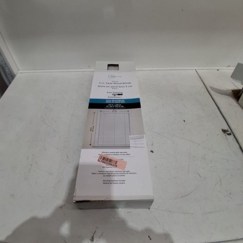 MAINSTAYS FAUX WOOD HORIZONTAL WINDOW BLINDS - 24" X 60" - WHITE (MODEL:MSF500000800019) image 2