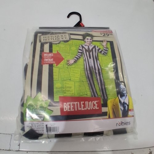 KIDS RUBIES BEETLEJUICE HALLOWEEN COSTUME - SMALL - BLACK WHITE image 2