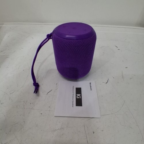 NOTABRICK BLUETOOTH SPEAKER WITH STEREO BASS - 15 HOUR LISTENING TIME - 15W 4.5" X 3.5" - PURPLE (MODEL: KI) image 3