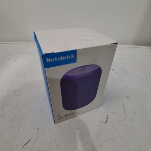 NOTABRICK BLUETOOTH SPEAKER WITH STEREO BASS - 15 HOUR LISTENING TIME - 15W 4.5" X 3.5" - PURPLE (MODEL: KI) image 5