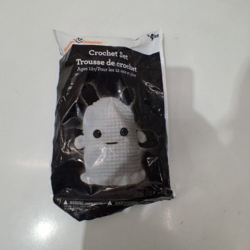GHOST PLUSH TOY CROCHET KIT - WHITE/BLACK (ITEM: WMD001) image 3