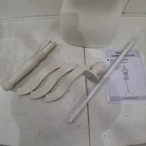 FEMALE MANNEQUIN TORSO DRESS FORM STAND WITH WOODEN TRIPOD BASE - 5FT-5.6FT HEIGHT ADJUSTABLE - WHITE (MODEL: XU-F340-WHITE) image 3
