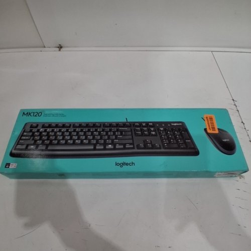 2PC LOGITECH MK120 WIRED DESKTOP KEYBOARD AND MOUSE COMBO - BLACK (MODEL : MK210 CORDED) image 4