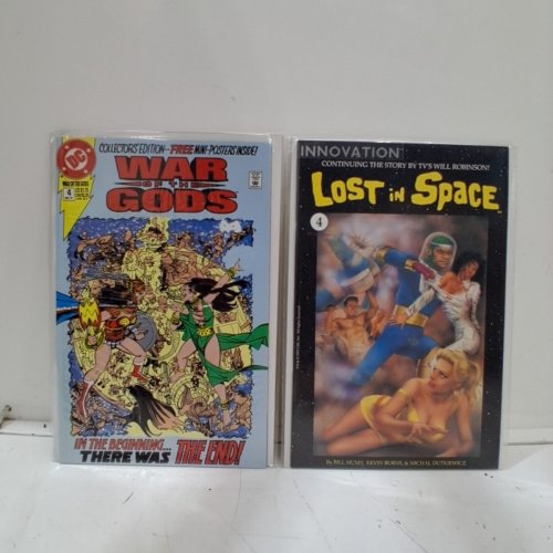 4 ASSTD INNOVATION, AND DC COMIC BOOKS - LOST IN SPACE #4, STAR TREK THE NEXT GENERATION #29, WAR OF THE GODS #3, #4 - VARIOUS AUTHORS image 4