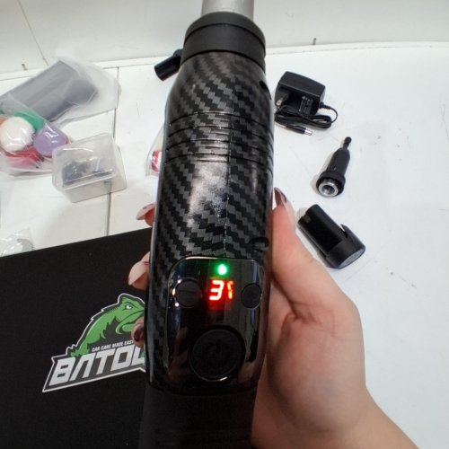BATOCA S6 MINI DUAL HEAD CORDLESS POLISHER VEHICLE DETAILING KIT - 1-5 RPM - CARBON FIBER BLACK (MODEL: B02PO61) image 2