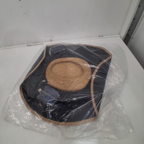 UNISEX KINGMALL SOLAR FAN HAT - SMALL TO MEDIUM - KHAKI/BLACK image 2