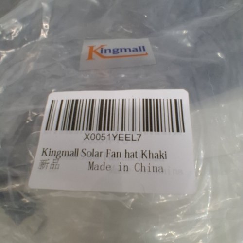 UNISEX KINGMALL SOLAR FAN HAT - SMALL TO MEDIUM - KHAKI/BLACK image 4