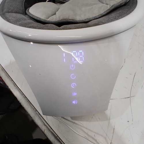 MUNCHKIN LIGHTWEIGHT SMART BLUETOOTH BABY SWING WITH NATURAL SWAY IN 5-SPEED & REMOTE - WHITE/GREY - (MODEL: MKCA0788 / 34499001) image 2