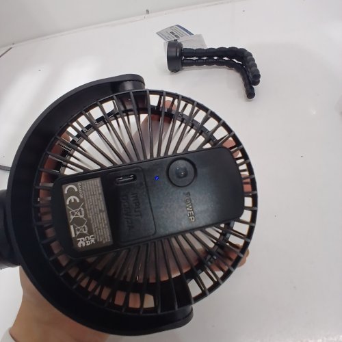 GAIATOP MINI OSCILLATING BABY STROLLER FAN - LED NIGHT LIGHT, 4 SPEEDS - BLACK (MODEL: M10) image 2