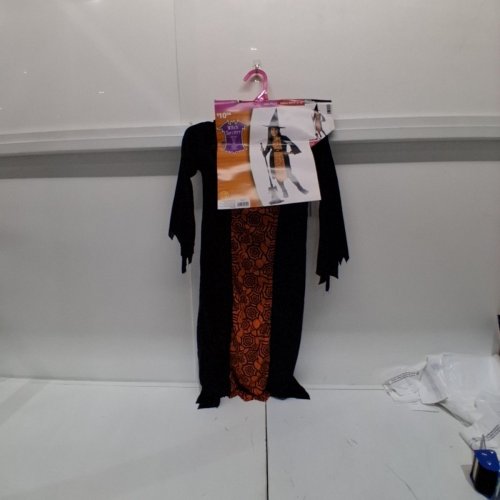 GIRL'S RUBIES WITCH COSTUME - SMALL (4-6) - BLACK/ORANGE (STYLE: SORCERESS) image 2