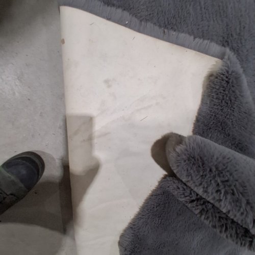 FAUX FUR AREA RUG - 5FT X 7FT- GRAY image 3