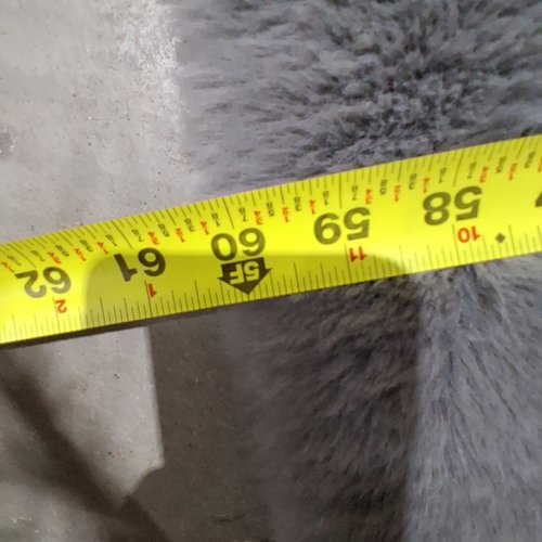 FAUX FUR AREA RUG - 5FT X 7FT- GRAY image 5
