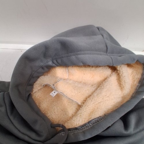 WOMEN'S FLEECE-LINED HOODIE - MEDIUM - CHARCOAL GRAY / COW image 3