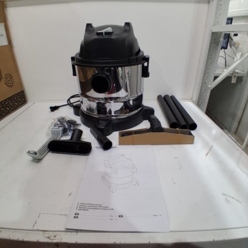 AMAZON BASICS STAINLESS WET/DRY VACUUM - 4 GAL 120 V AC 60HZ 8A - STAINLESS STEEL / BLACK (MODEL: B09T3W8VSY) image 2