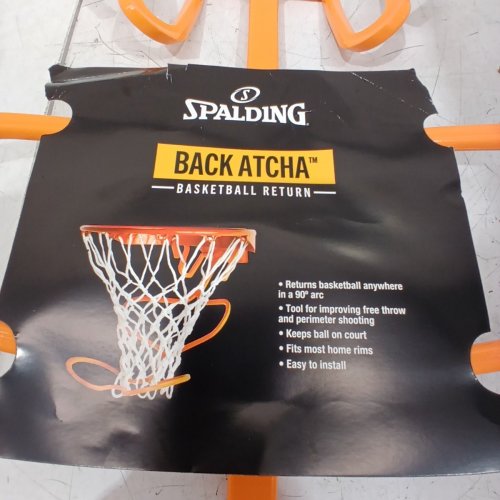 SPALDING BACK ATCHA BASKETBALL HOOP REBOUND RETURN SYSTEM - ORANGE image 3