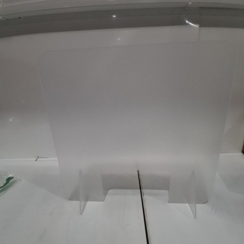 GENERIC ACRYLIIC PLASTIC SNEEZE GUARD - 15.75" X 15.75" - CLEAR image 2