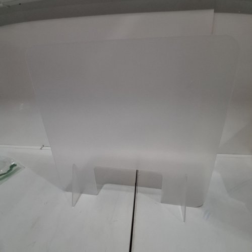 GENERIC ACRYLIIC PLASTIC SNEEZE GUARD - 15.75" X 15.75" - CLEAR image 3