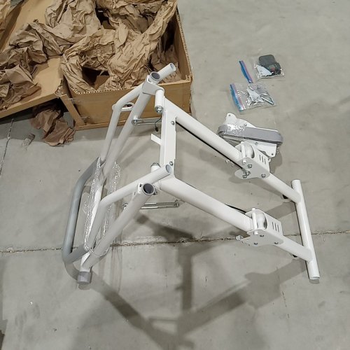 VERTICAL CLIMBER FOR HOME GYM FULL BODY EXERCISE WITH EXTENDED STEP RANGE, ADJUSTABLE HEIGHT HANDLEBAR - 57" X 33.5" X 17.5" - WHITE image 2