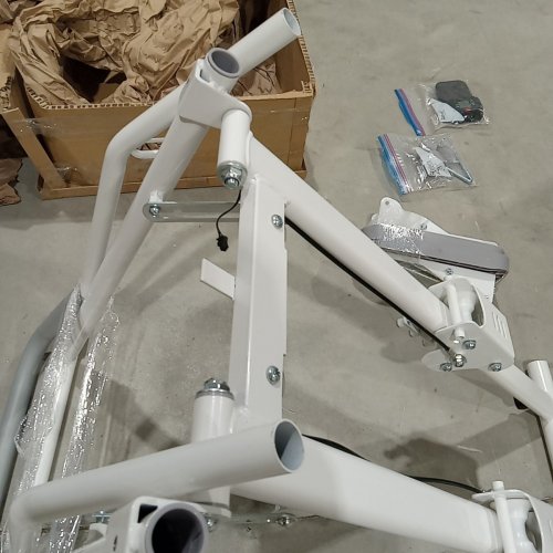 VERTICAL CLIMBER FOR HOME GYM FULL BODY EXERCISE WITH EXTENDED STEP RANGE, ADJUSTABLE HEIGHT HANDLEBAR - 57" X 33.5" X 17.5" - WHITE image 7