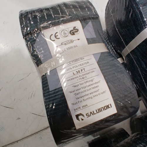 12PK SALUINOKI KINEDYNE RATCHET STRAPS - 4" X 30FT - BLACK image 2