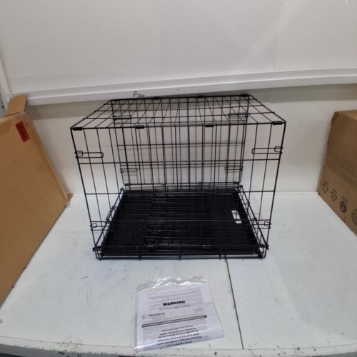 NEW WORLD FOLDING METAL DOG CRATE - 24'' SMALL - BLACK (MODEL: B24) image 3