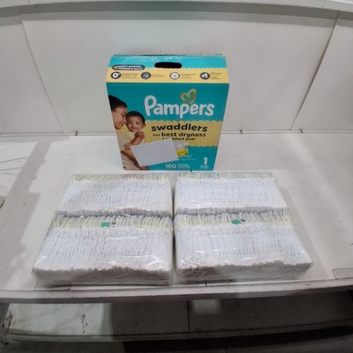 160PK PAMPERS SWADDLERS DIAPERS - SIZE 1 - 8-14LB image 2