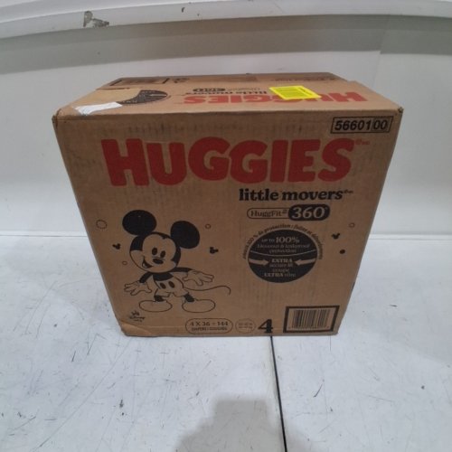 144PK HUGGIES LITTLE MOVERS DIAPERS - SIZE 4 - WHITE image 2