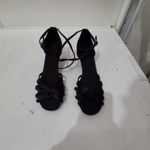WOMEN'S LATIN DANCE SHOES - SIZE 10 - BLACK image 2