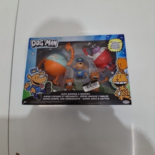 5PC JAKKS DOG MAN SUPA BUDDIES & BADDIES ACTION FIGURE SET image 2
