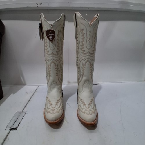 ARIAT WOMENS CASANOVA EMBROIDERED WESTERN COWGIRL BOOTS - SIZE 6.5B - BLANCO (STYLE: 10043268) image 3