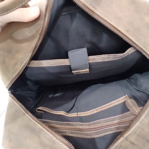 UNISEX MONTOSU GENUINE LEATHER BACKPACK WITH LAPTOP COMPARTMENT - 17" - FULL GRAIN / BROWN image 5