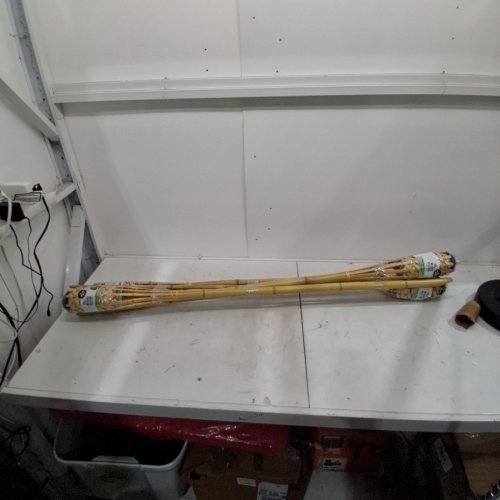 4PK TIKI BRAND WEATHER RESISTANT MOSQUITO REPELLENCY BAMBOO TIKI TORCH - 57" - NATURAL BAMBOO (MODEL: L4000073) image 2