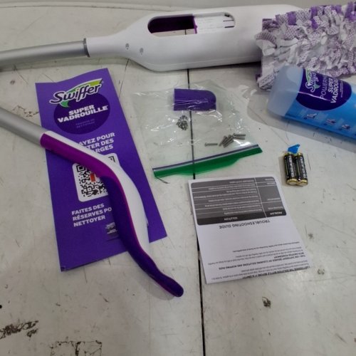 SWIFFER POWERMOP SUPER MULTI-SURFACE MOP & MOP PAD - PURPLE/WHITE image 4