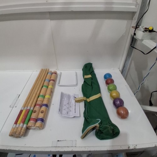 APUDARMIS 6-PLAYER CROQUET SET WITH PREMIUM PINE WOODEN MALLETS, COLOURED BALLS, WICKETS, STAKES , INCLUDES CARRY BAG -28" image 2